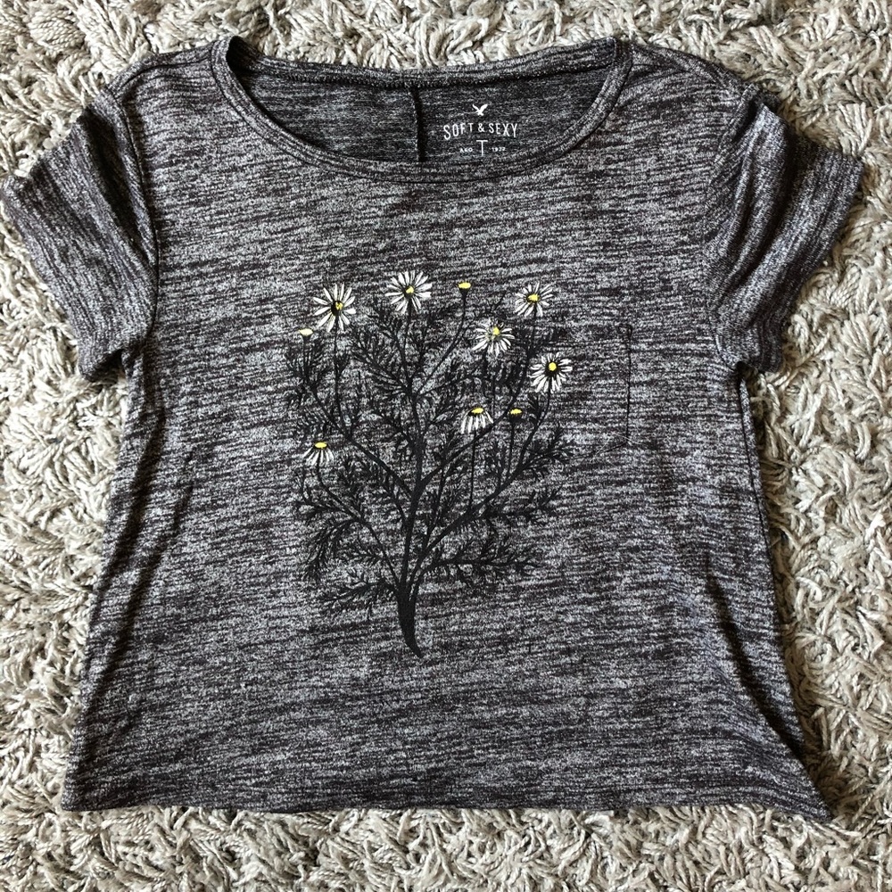 American Eagle flower crop top